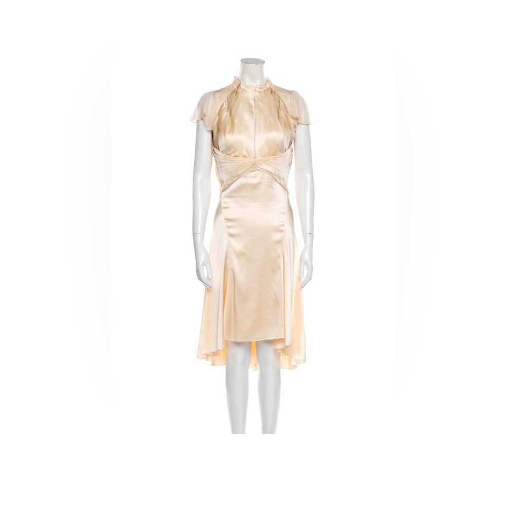Zac Posen Cream/White cocktail formal dress